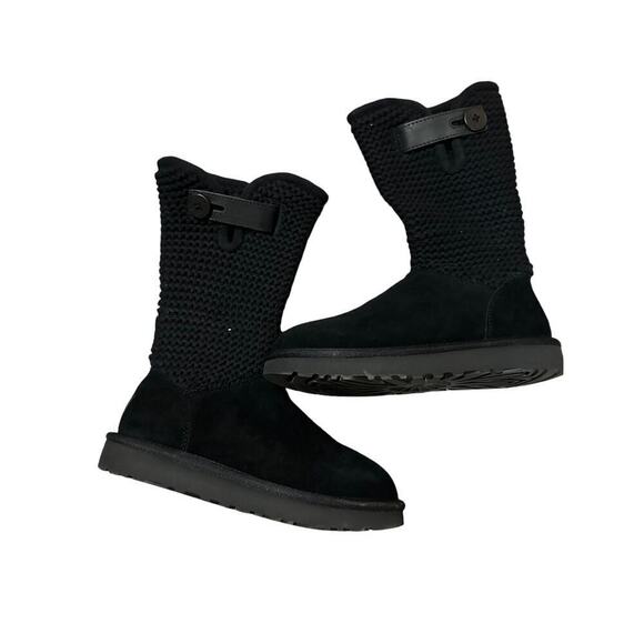 UGG Shaina Sweater‎ Cuff Bootie black size 5 new - Picture 1 of 6